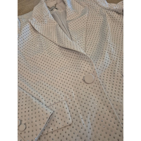 Nadine Merabi "Carrie" - White Crystal Blazer - Women's - Hand-Finished - Picture 5 of 9